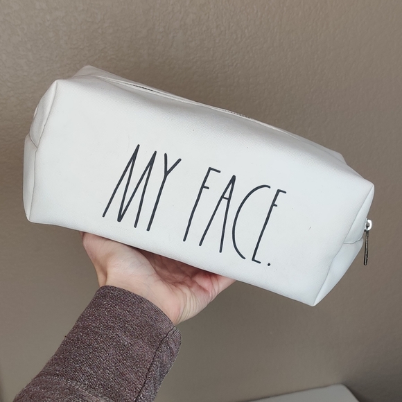 Rae Dunn Handbags - Rae Dunn Cosmetic Zip Around Pouch Toiletries Bag MY FACE